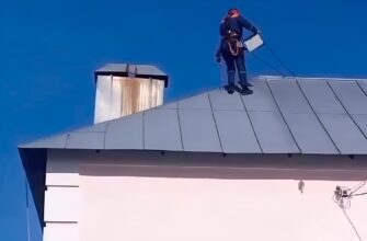 Промышленные Альпинисты Пенза Монтаж металлической кровли Фото